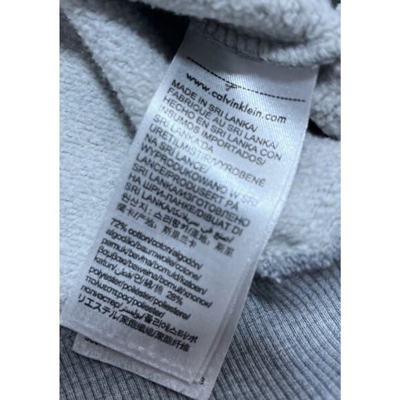 CALVIN KLEIN MENS GRAY FLEECE CREW NECK LONG SLEEVE SWEATSHIRT SIZE L - Picture 7 of 7